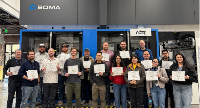 Operators receive their certifications.