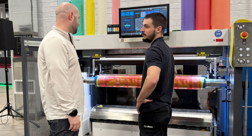 Flexo printing on display during operator training.